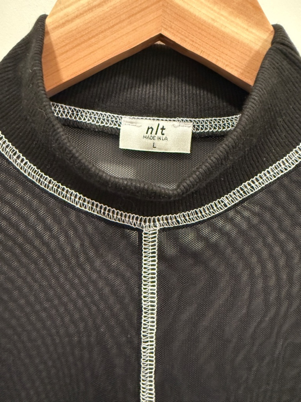 nlt Sheer Mesh Mock neck top - Picture 6 of 7